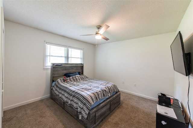 208 Springview Dr, Anderson, SC 29625 - carpeted bedroom with a textured ceiling and a ceiling fan