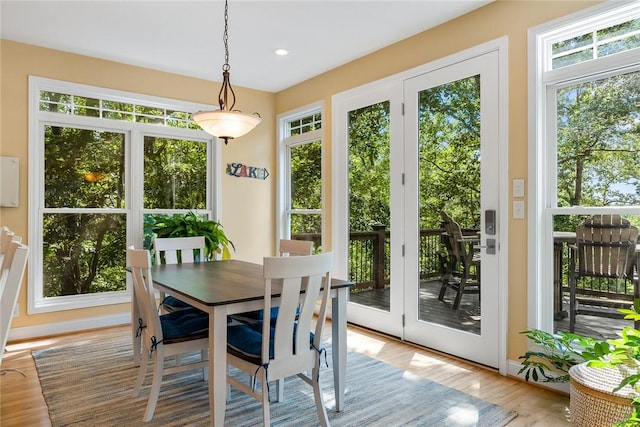 223 Inlet Pointe Dr, Anderson, SC 29625 - dining area with wood finished floors and recessed lighting