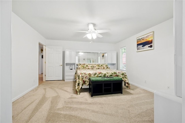 101 Jocassee Falls Rd, Salem, SC 29676 - bedroom with light colored carpet and a ceiling fan