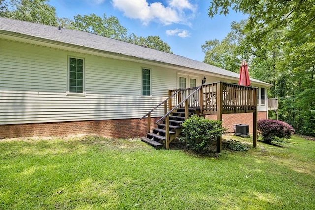 101 Jocassee Falls Rd, Salem, SC 29676 - back of house featuring a yard and a wooden deck
