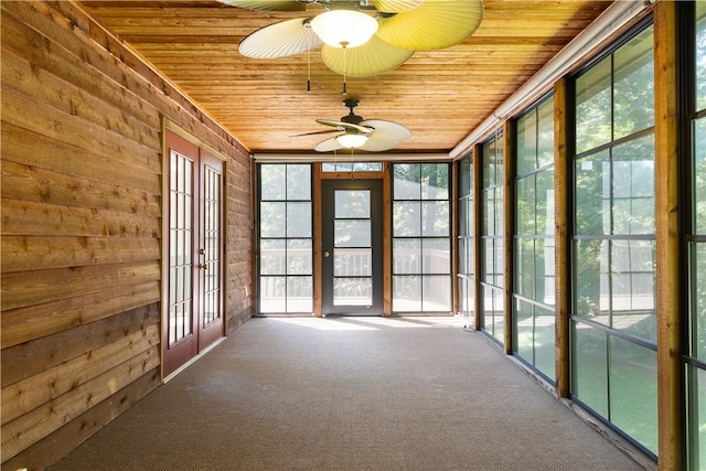 537 Sullivans Way, Seneca, SC 29678 - unfurnished sunroom featuring ceiling fan and french doors