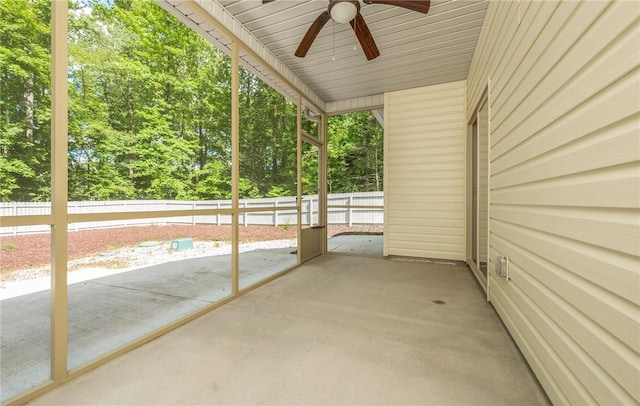 128 Willys Creek Cir, Pickens, SC 29671 - fenced backyard with ceiling fan and a patio area