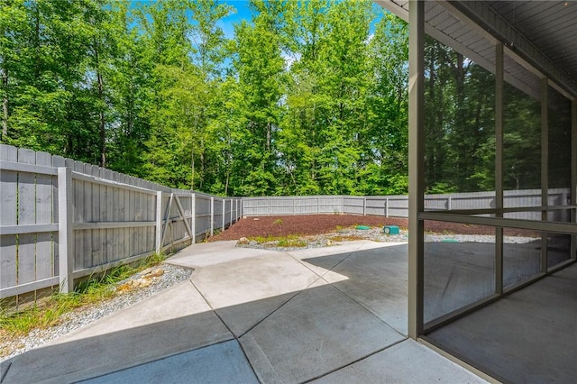 128 Willys Creek Cir, Pickens, SC 29671 - fenced backyard featuring a patio area
