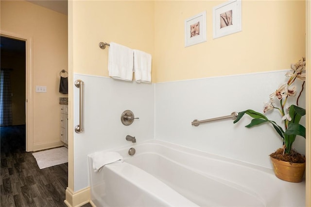 128 Willys Creek Cir, Pickens, SC 29671 - full bathroom with a bath and wood finished floors