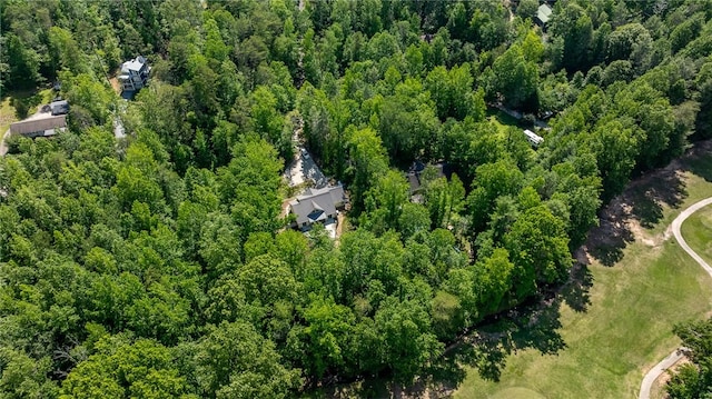 128 Willys Creek Cir, Pickens, SC 29671 - aerial view of property and surrounding area with a heavily wooded area