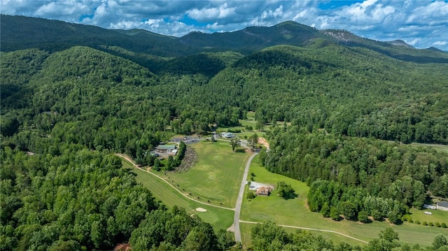 128 Willys Creek Cir, Pickens, SC 29671 - aerial view of property and surrounding area with a forest and a mountain backdrop