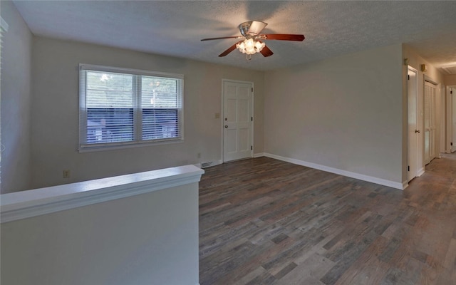 37 Cunningham Dr, Hartwell, GA 30643 - empty room with wood finished floors, a ceiling fan, and a textured ceiling