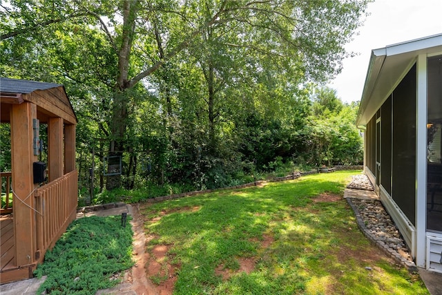 318 Weeping Willow Dr, Seneca, SC 29672 - view of green lawn featuring a sunroom