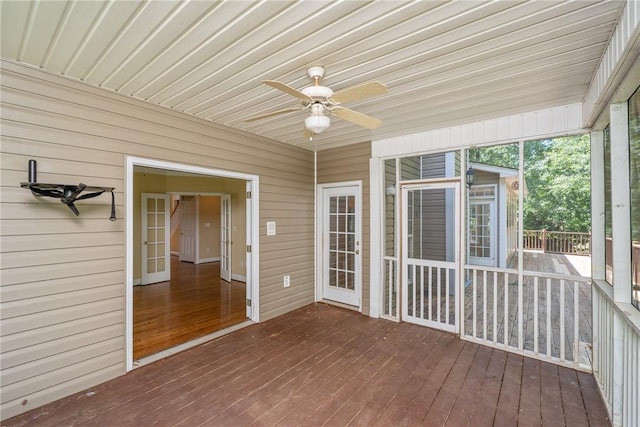 124 Bluestone Ct, Easley, SC 29642 - unfurnished sunroom with a ceiling fan