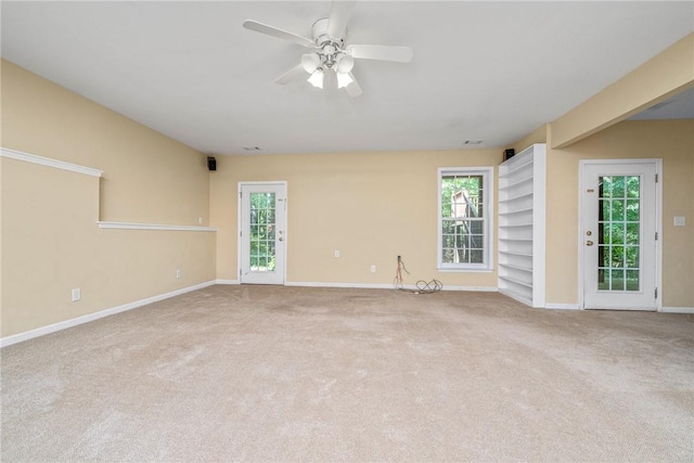 124 Bluestone Ct, Easley, SC 29642 - carpeted spare room with plenty of natural light, ceiling fan, and built in features