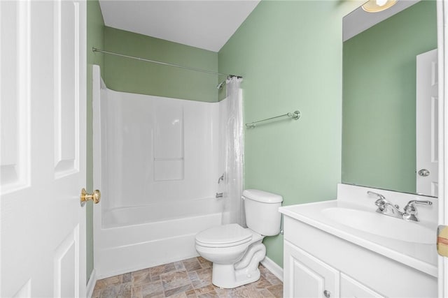 124 Bluestone Ct, Easley, SC 29642 - full bath featuring vanity, shower / bathtub combination, and stone finish flooring