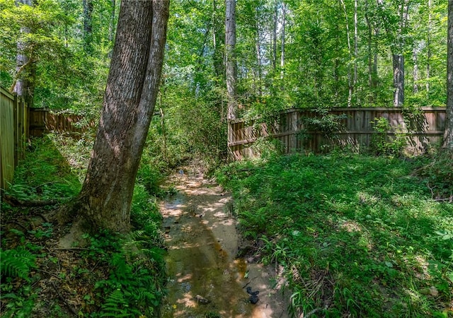 124 Bluestone Ct, Easley, SC 29642 - fenced backyard featuring a view of trees
