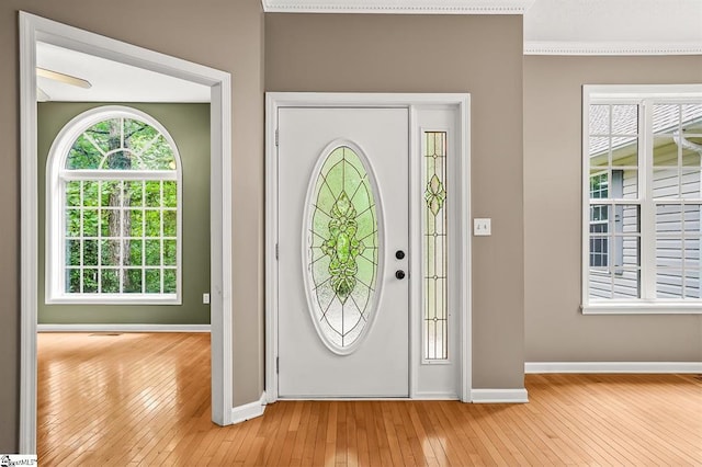 1298 Moorehead Pl, Pendleton, SC 29670 - foyer featuring hardwood / wood-style flooring and baseboards