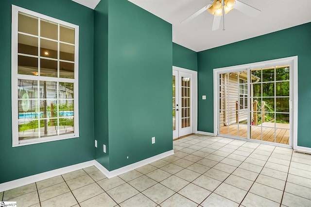 1298 Moorehead Pl, Pendleton, SC 29670 - empty room featuring tile patterned floors and a ceiling fan