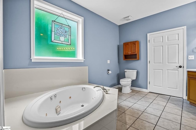 1298 Moorehead Pl, Pendleton, SC 29670 - full bathroom featuring a jetted tub, tile patterned floors, plenty of natural light, and vanity