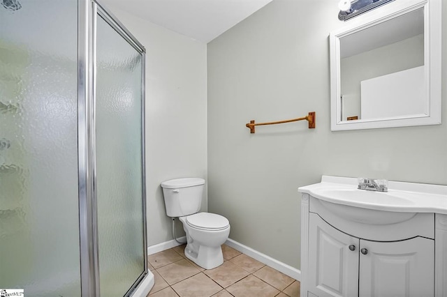 1298 Moorehead Pl, Pendleton, SC 29670 - full bathroom featuring vanity, a shower stall, and tile patterned floors