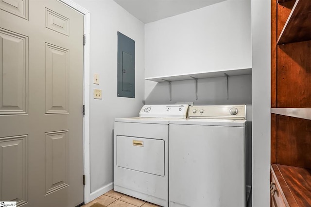 1298 Moorehead Pl, Pendleton, SC 29670 - laundry area with electric panel, washer and clothes dryer, and light tile patterned flooring