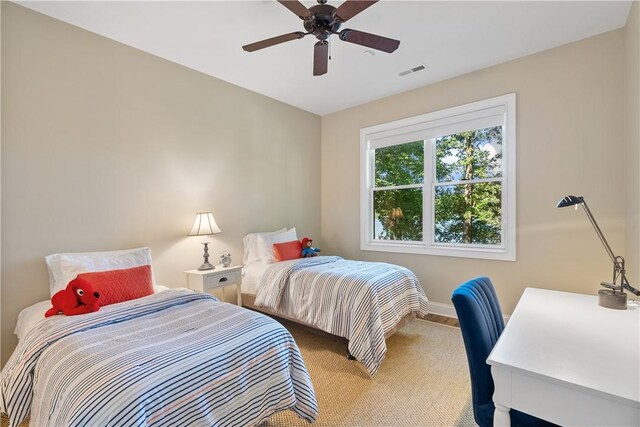 218 Royal Oaks Dr, Anderson, SC 29625 - bedroom with light carpet and ceiling fan