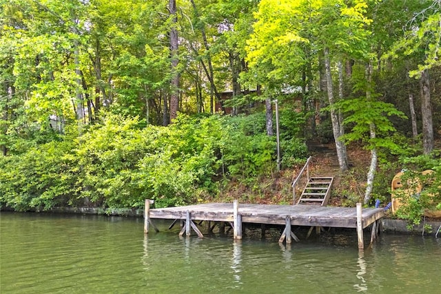 275 Lakeside Dr, Mountain Rest, SC 29664 - dock area with stairs and a water view