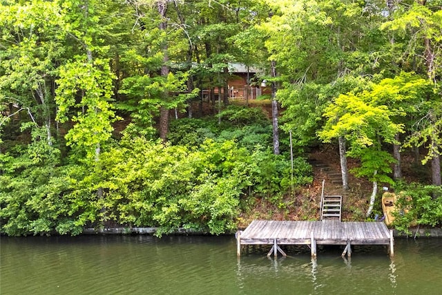 275 Lakeside Dr, Mountain Rest, SC 29664 - dock featuring a water view and stairs