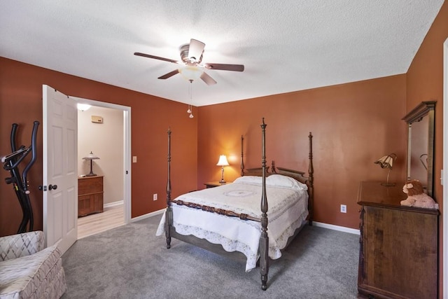 118 Nonna Ln, Seneca, SC 29678 - carpeted bedroom with ceiling fan and a textured ceiling