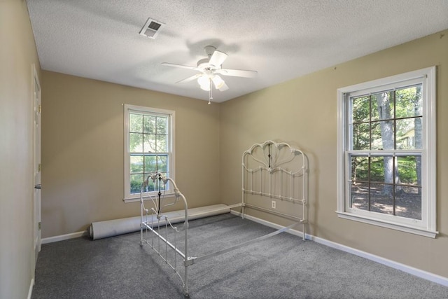 118 Nonna Ln, Seneca, SC 29678 - unfurnished bedroom with a textured ceiling, carpet flooring, and ceiling fan