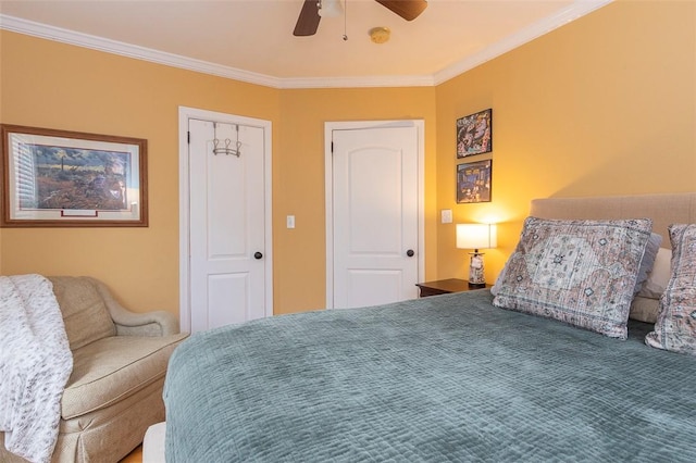 412 Singleton Rd, Anderson, SC 29625 - bedroom with crown molding and ceiling fan