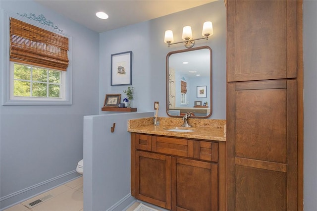 412 Singleton Rd, Anderson, SC 29625 - bathroom with vanity, tile patterned flooring, and recessed lighting
