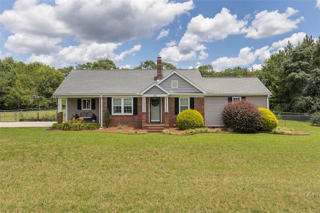 412 Singleton Rd, Anderson, SC 29625 - view of front facade with brick siding, a chimney, and concrete driveway