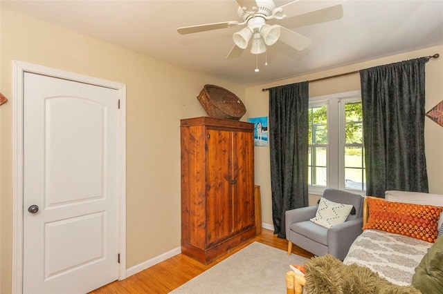 412 Singleton Rd, Anderson, SC 29625 - sitting room featuring wood finished floors and ceiling fan
