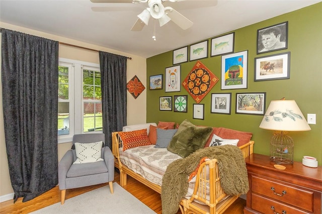 412 Singleton Rd, Anderson, SC 29625 - bedroom with wood finished floors and ceiling fan