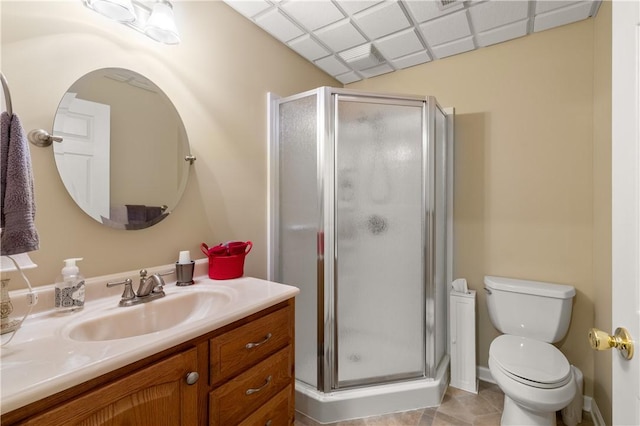 15067 Beacon Ridge Dr, Seneca, SC 29678 - bathroom featuring vanity and a stall shower