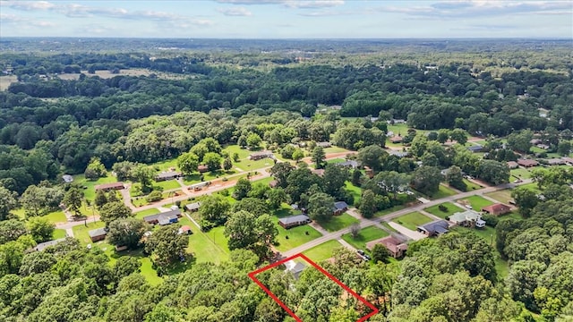 1205 Ramona Dr, Belton, SC 29627 - aerial view of property and surrounding area with property boundaries highlighted and a forest