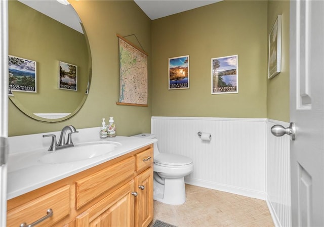 209 Falcon Crest Way, Pickens, SC 29671 - bathroom with vanity and a wainscoted wall