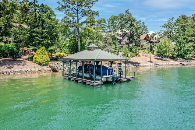 124 Pineridge Pointe Dr, Seneca, SC 29672 - dock featuring a water view and view of wooded area