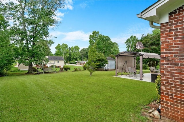 200 Camille St, Easley, SC 29642 - view of grassy yard featuring a patio and a shed