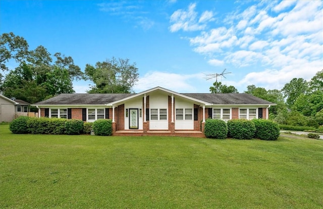 200 Camille St, Easley, SC 29642 - ranch-style home with a front lawn and brick siding