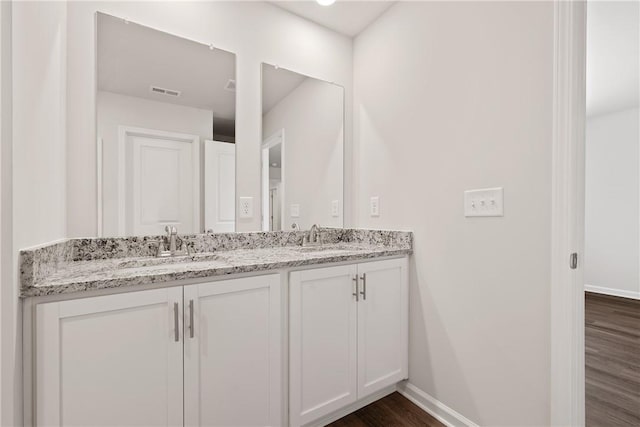 418 Kensington Cir Lot 19, Seneca, SC 29672 - bathroom with double vanity and wood finished floors