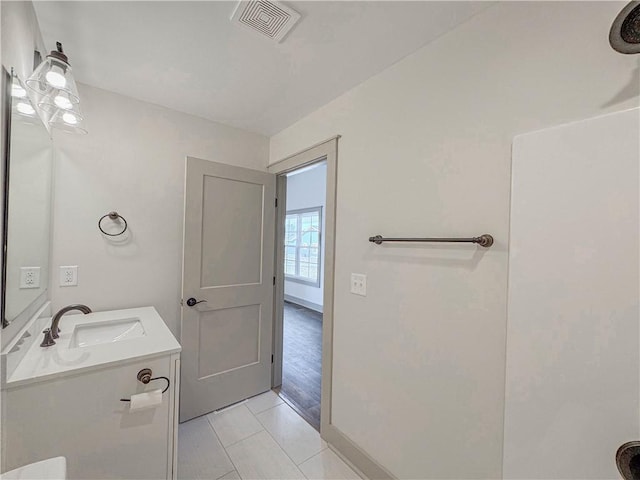 600 S Stribling St, Seneca, SC 29678 - bathroom with vanity and tile patterned flooring
