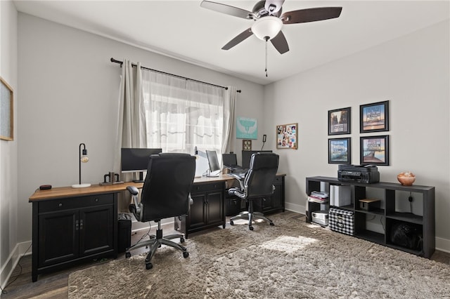 500 Serria Way, Seneca, SC 29678 - office featuring a ceiling fan and baseboards