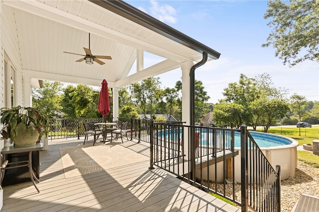 500 Serria Way, Seneca, SC 29678 - wooden deck featuring a ceiling fan and outdoor dining area
