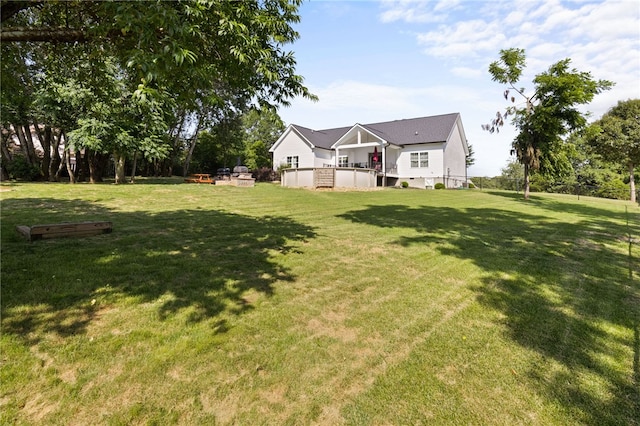 500 Serria Way, Seneca, SC 29678 - view of grassy yard featuring a deck