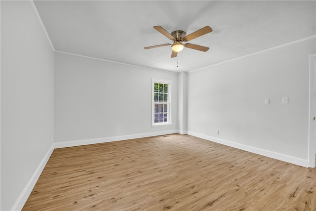 1399 Lake Jemiki Rd, Walhalla, SC 29691 - unfurnished room with ornamental molding, ceiling fan, and light wood-type flooring