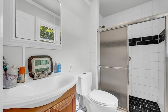 1399 Lake Jemiki Rd, Walhalla, SC 29691 - bathroom featuring a stall shower and vanity