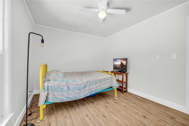 1399 Lake Jemiki Rd, Walhalla, SC 29691 - bedroom with ornamental molding, wood finished floors, and ceiling fan