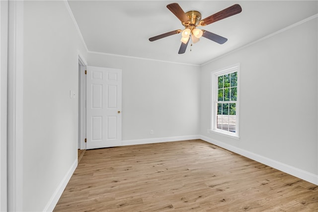 1399 Lake Jemiki Rd, Walhalla, SC 29691 - unfurnished room with ornamental molding, light wood finished floors, and ceiling fan