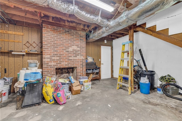 1399 Lake Jemiki Rd, Walhalla, SC 29691 - basement with wood walls