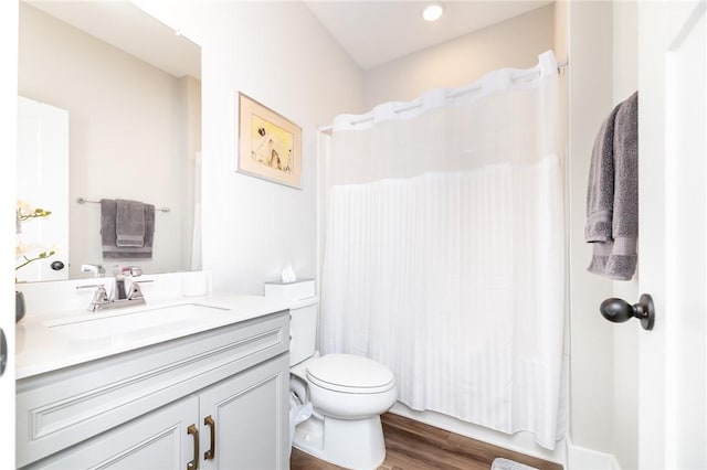 420 Merkel Dr, Greer, SC 29651 - bathroom featuring vanity and wood finished floors