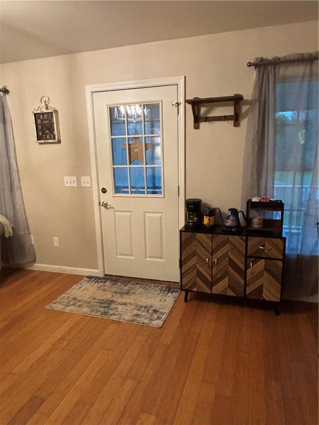 1430 W Main St, West Union, SC 29696 - doorway to outside featuring dark wood-style floors and baseboards