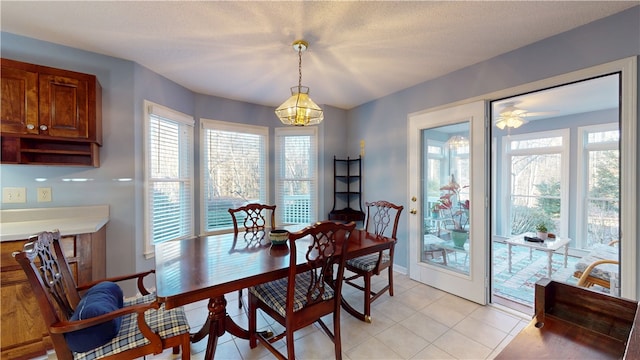 210 Wakefield Dr, Seneca, SC 29678 - dining space with light tile patterned flooring and ceiling fan